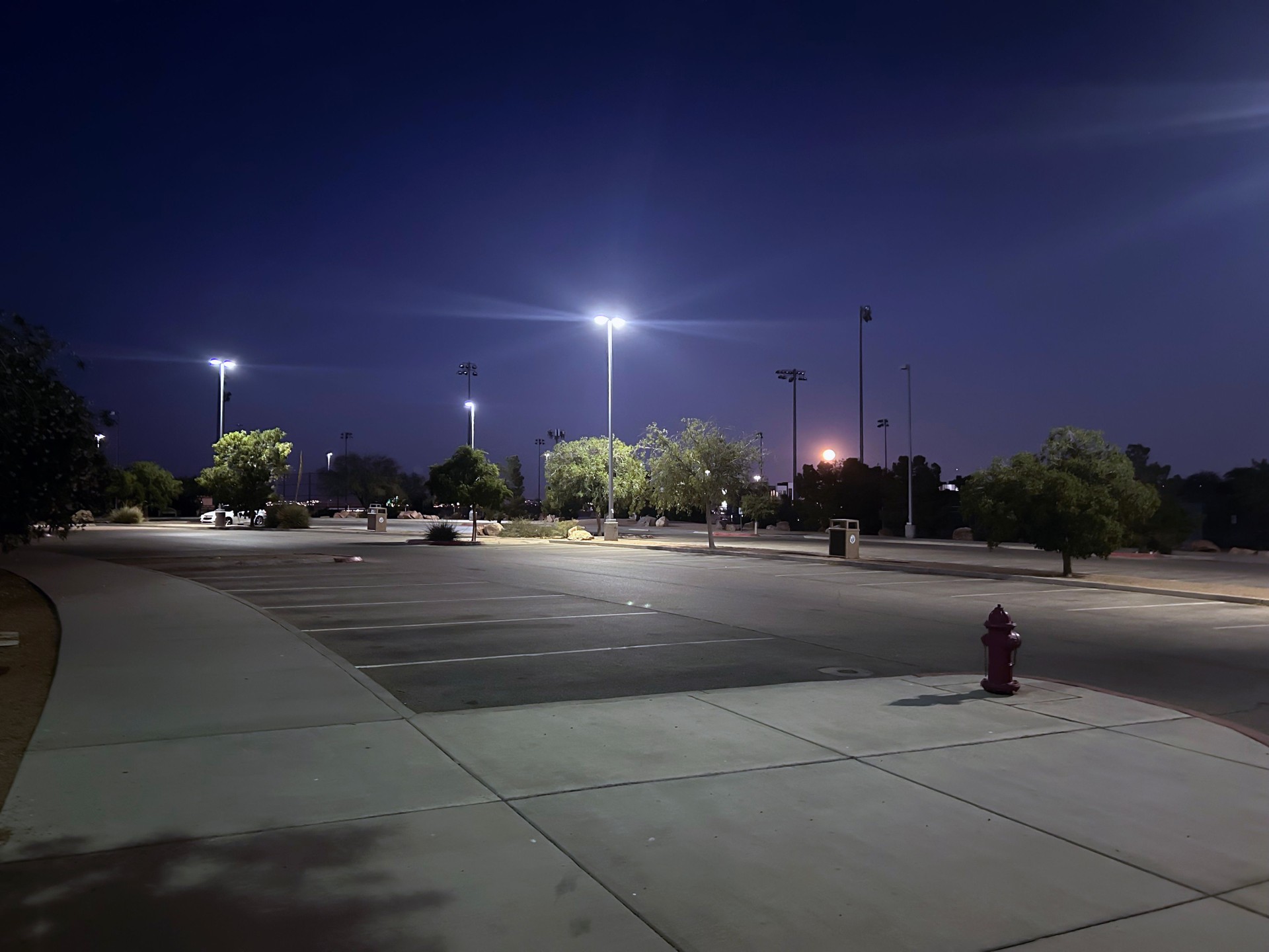 Neighborhood in Las Vegas at night
